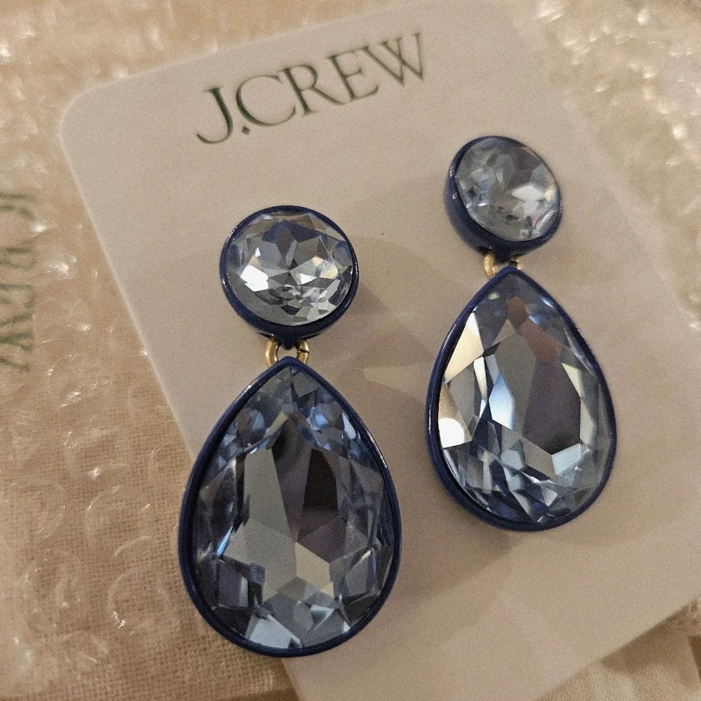 NWT! Blue Brulee Statement Earrings